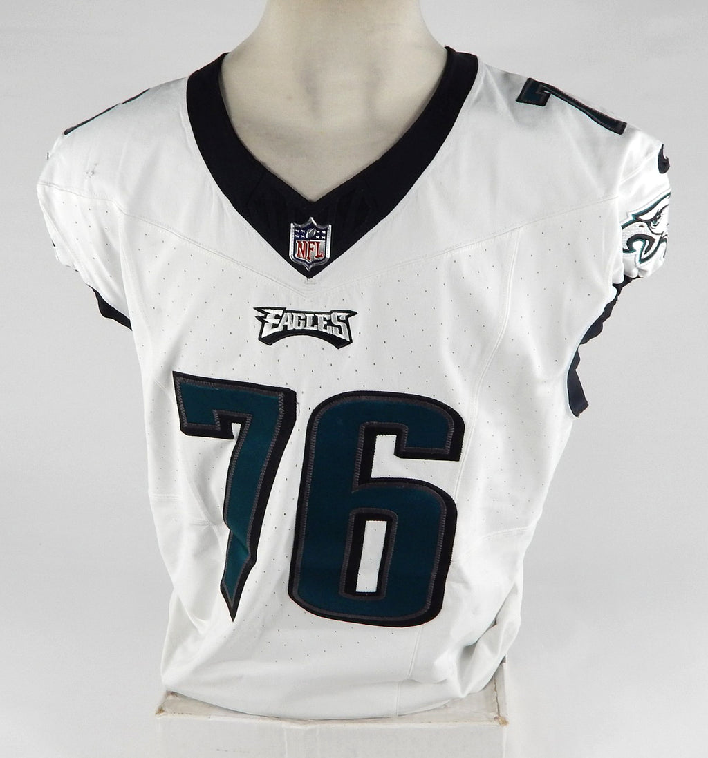 2023 Philadelphia Eagles Tyrese Robinson #76 Game Used White Jersey 48 DP71292 Pic2