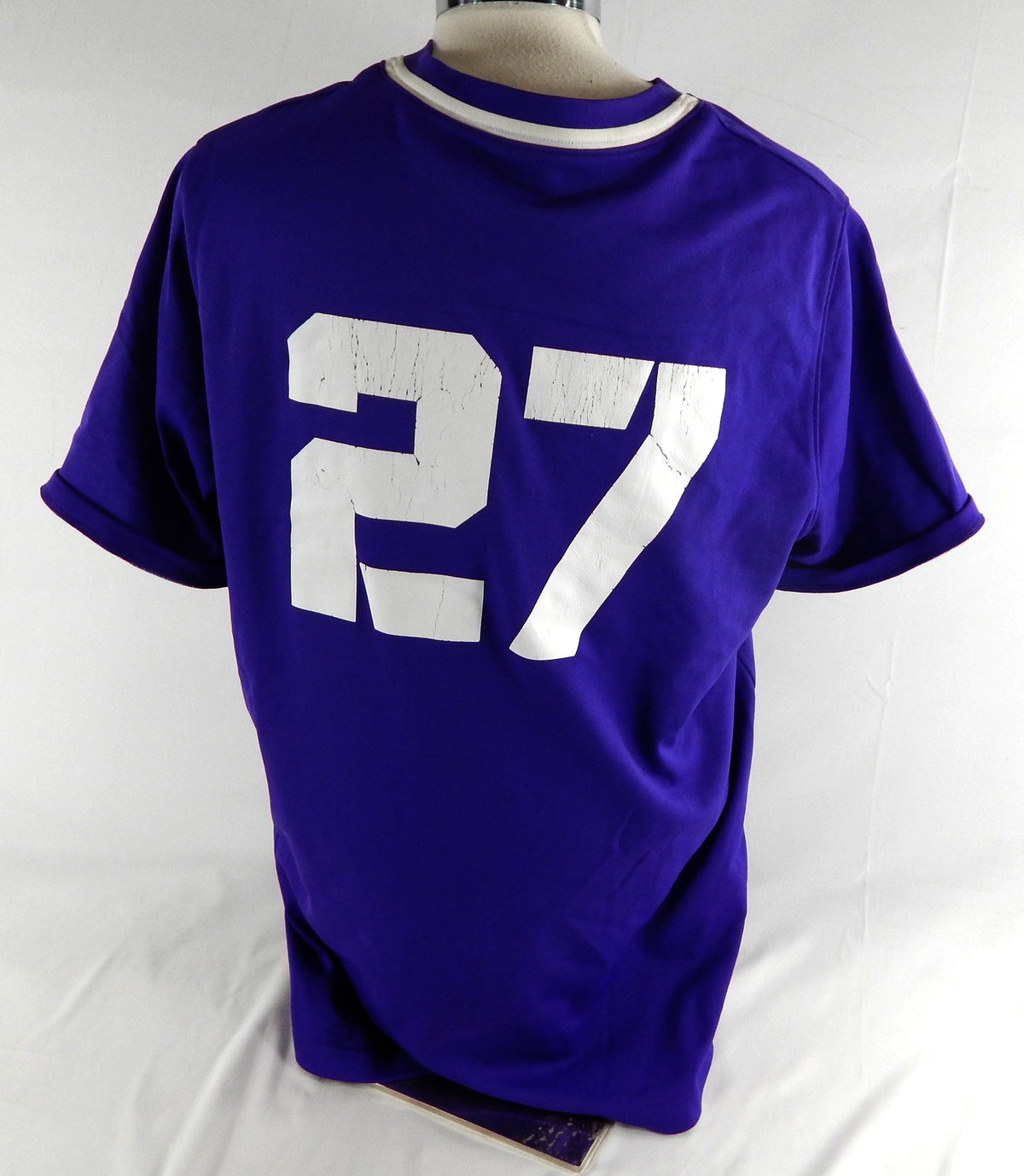 2023 Texas Christian TCU Frogs #27 Game Used Purple Practice Jersey Baseball 4 Pic2