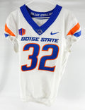 2020 Boise State Broncos #32 Game Used White Jersey Football NP Rem 40 872