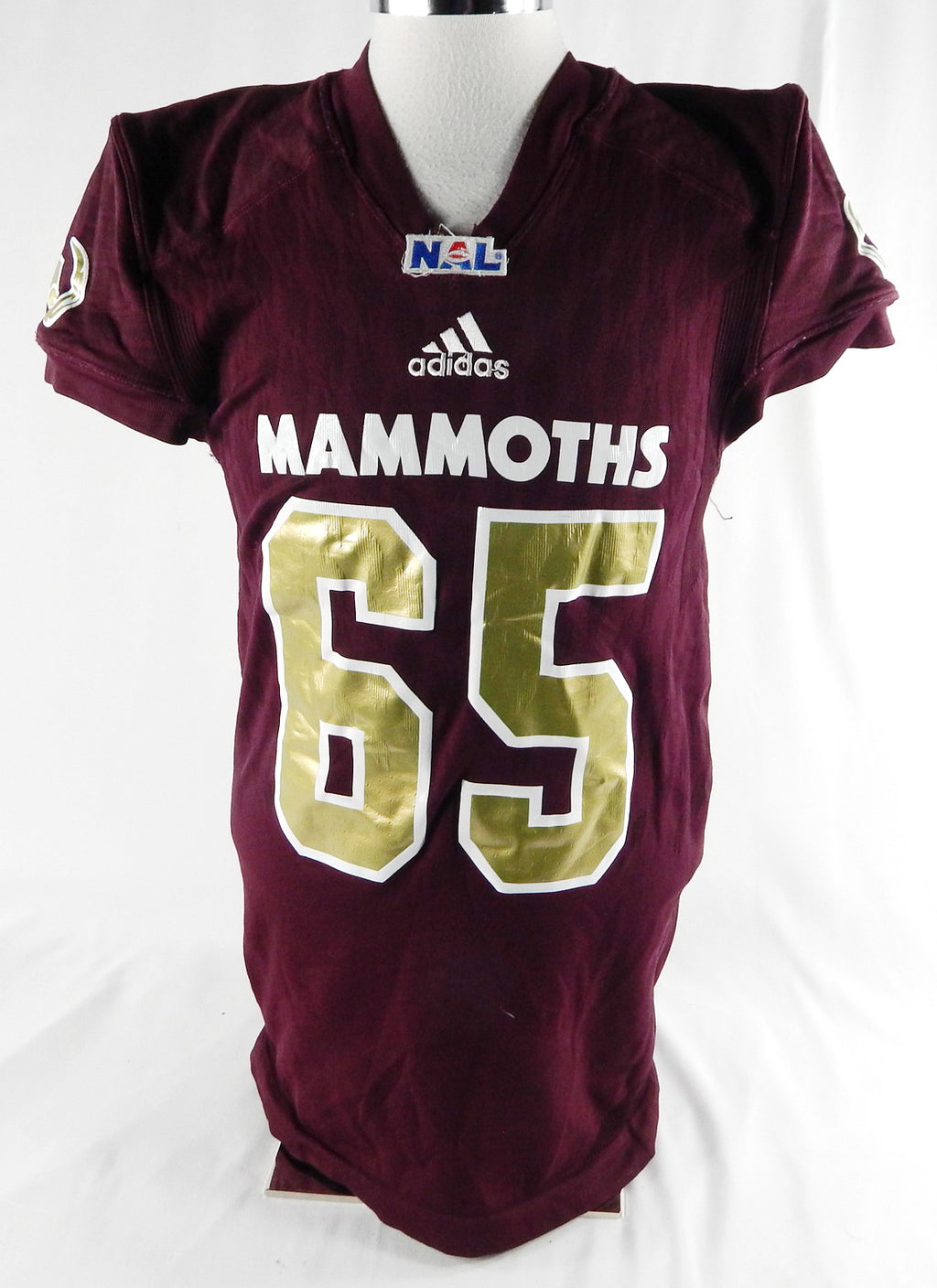 2018 Maine Mammoths Joe Kaleta #65 Game Used Maroon Jersey 2XL 243
