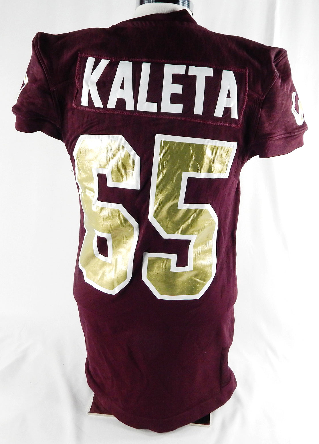2018 Maine Mammoths Joe Kaleta #65 Game Used Maroon Jersey 2XL 243 Pic2