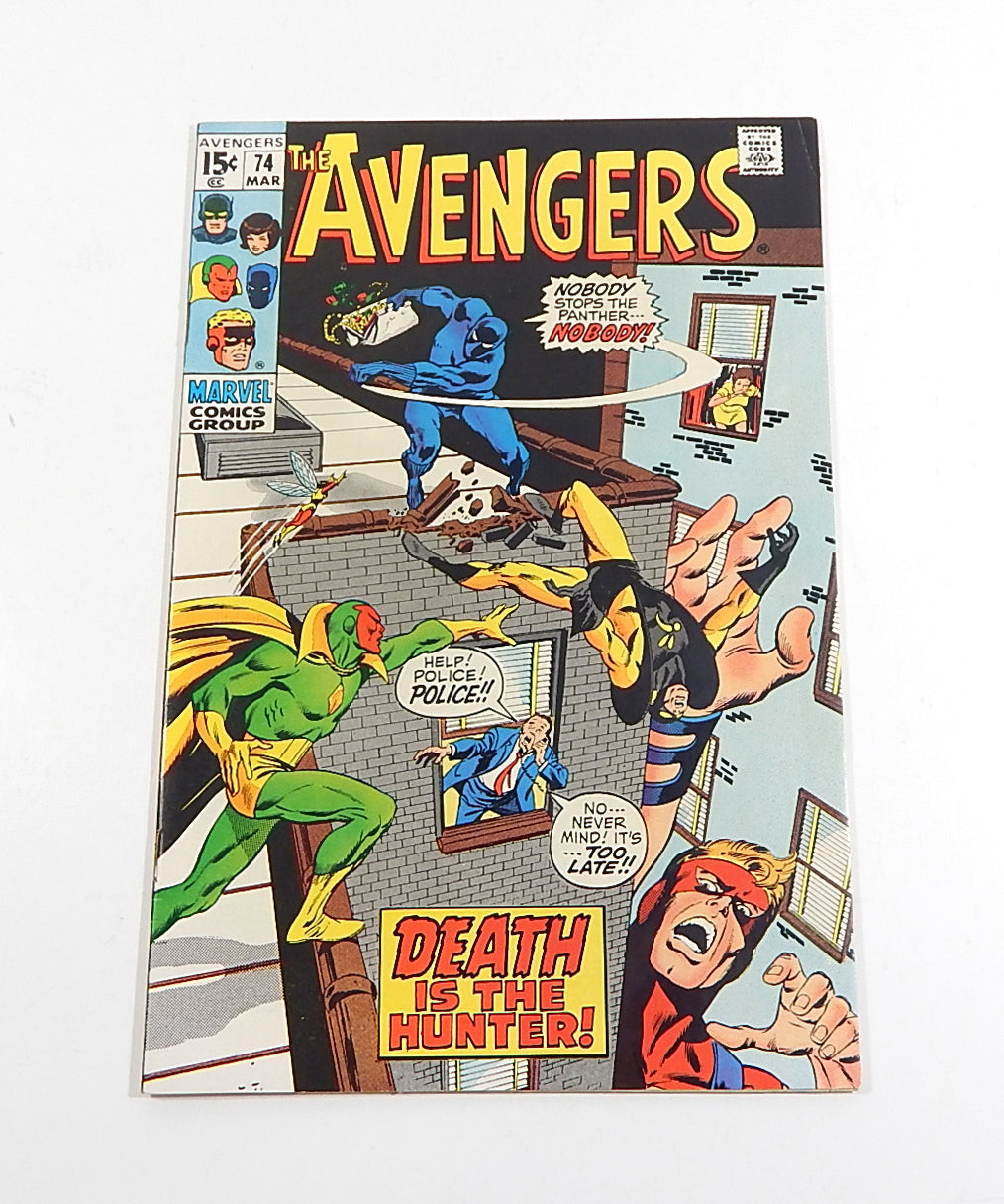 The Avengers #74 Marvel 1970 Bronze Comic Book VF Black Panther App