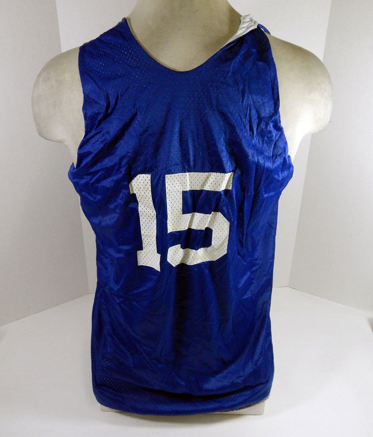 1990s Team USA Basketball #15 Game Issued Blue Practice Jersey L DP66965 Pic2