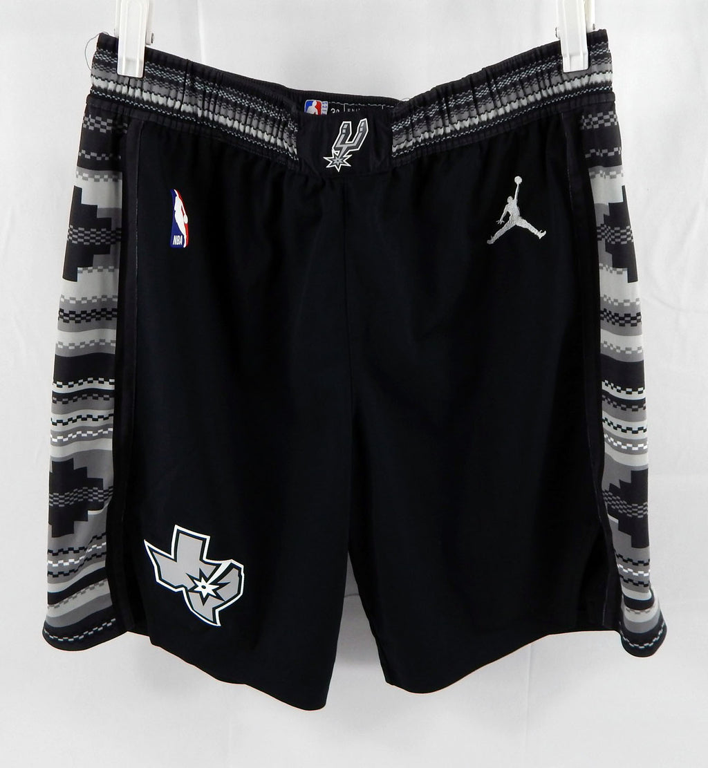 2024-25 San Antonio Spurs Malaki Branham #22 Game Used Black Shorts Statement 3