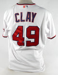 2021 Washington Nationals Sam Clay #49 Game Issued Pos Used White Jersey 21 P