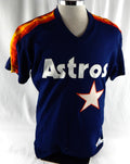 1989 Houston Astros Brian Meyer #35 Game Used Navy Jersey ST BP NP R 42 513
