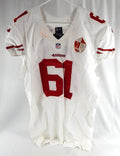 2016 San Francisco 49ers Andrew Tiller #61 Game Issued White Jersey 70 P 48 919