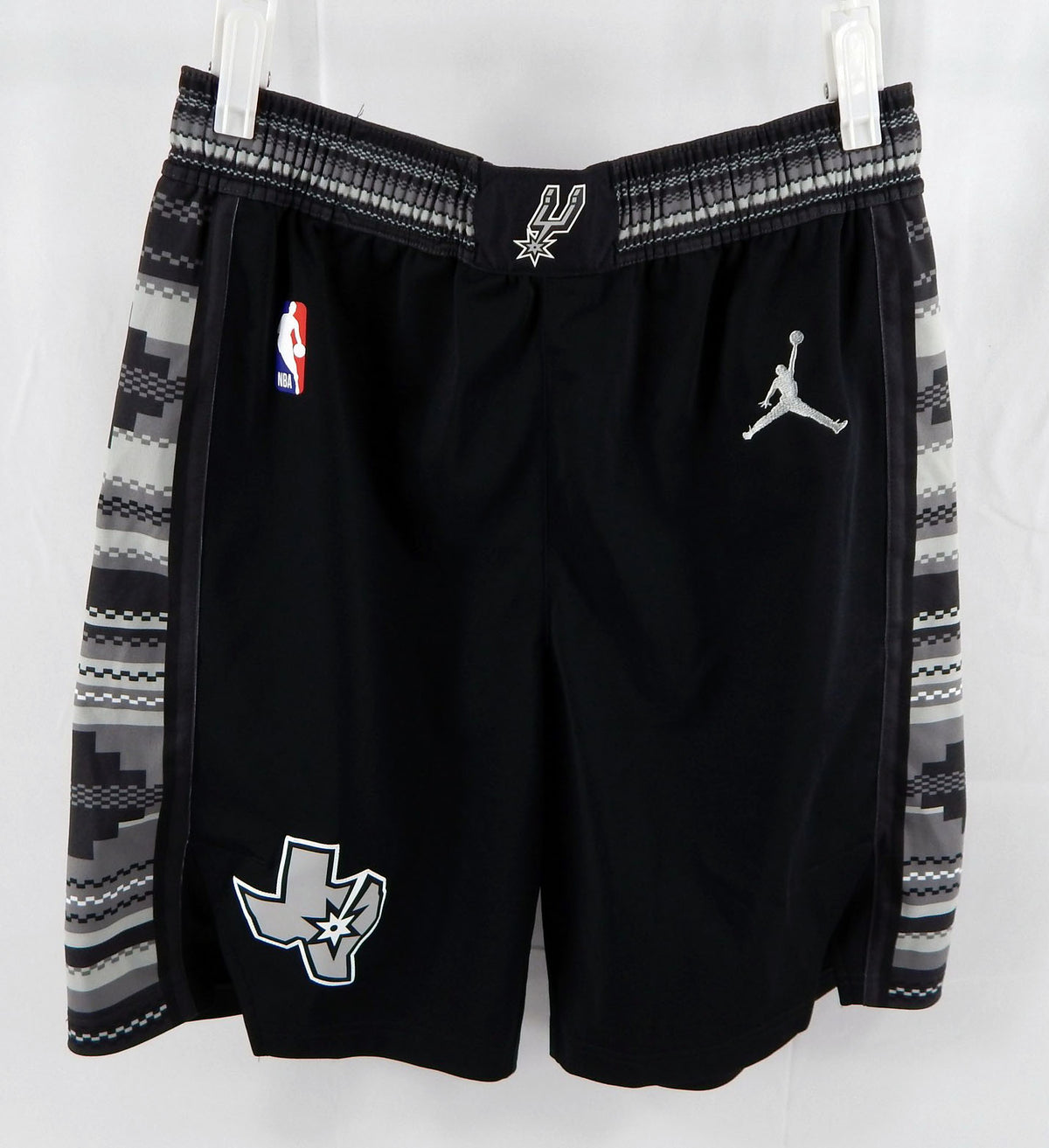 2023-24 San Antonio Spurs Tre Jones #33 Game Used Black Shorts Statement Ed L 6