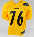 2017 Pittsburgh Steelers #76 Game Issued Yellow Practice Jersey 48 DP66669