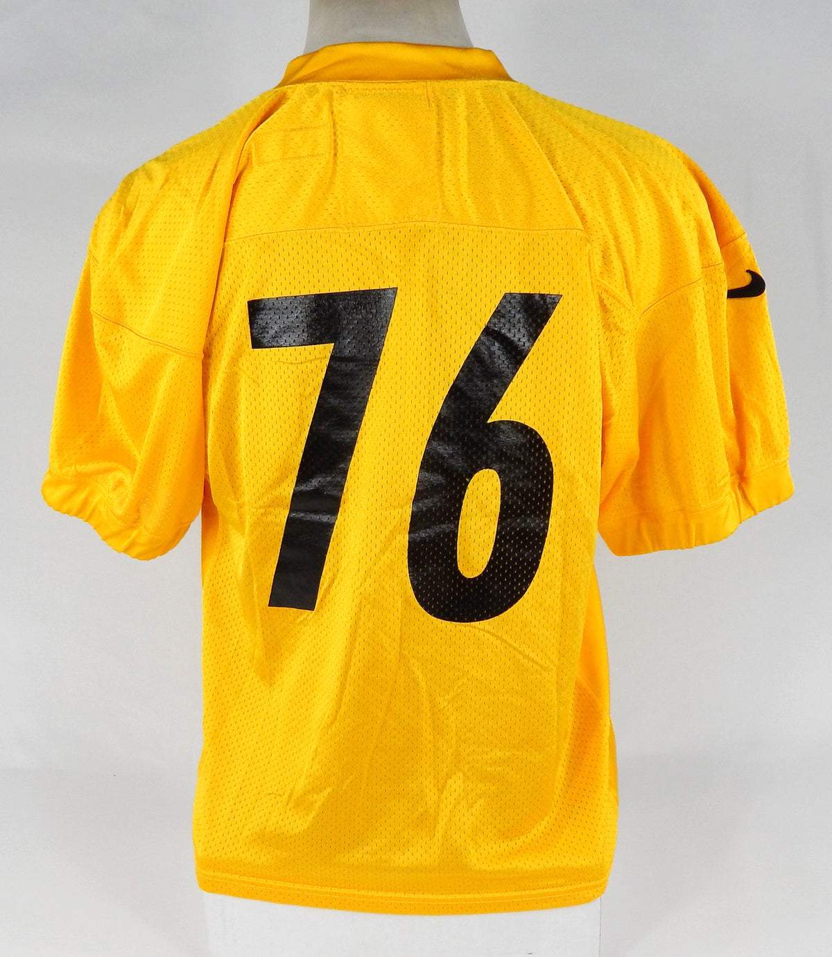 2017 Pittsburgh Steelers #76 Game Issued Yellow Practice Jersey 48 DP66669 Pic2