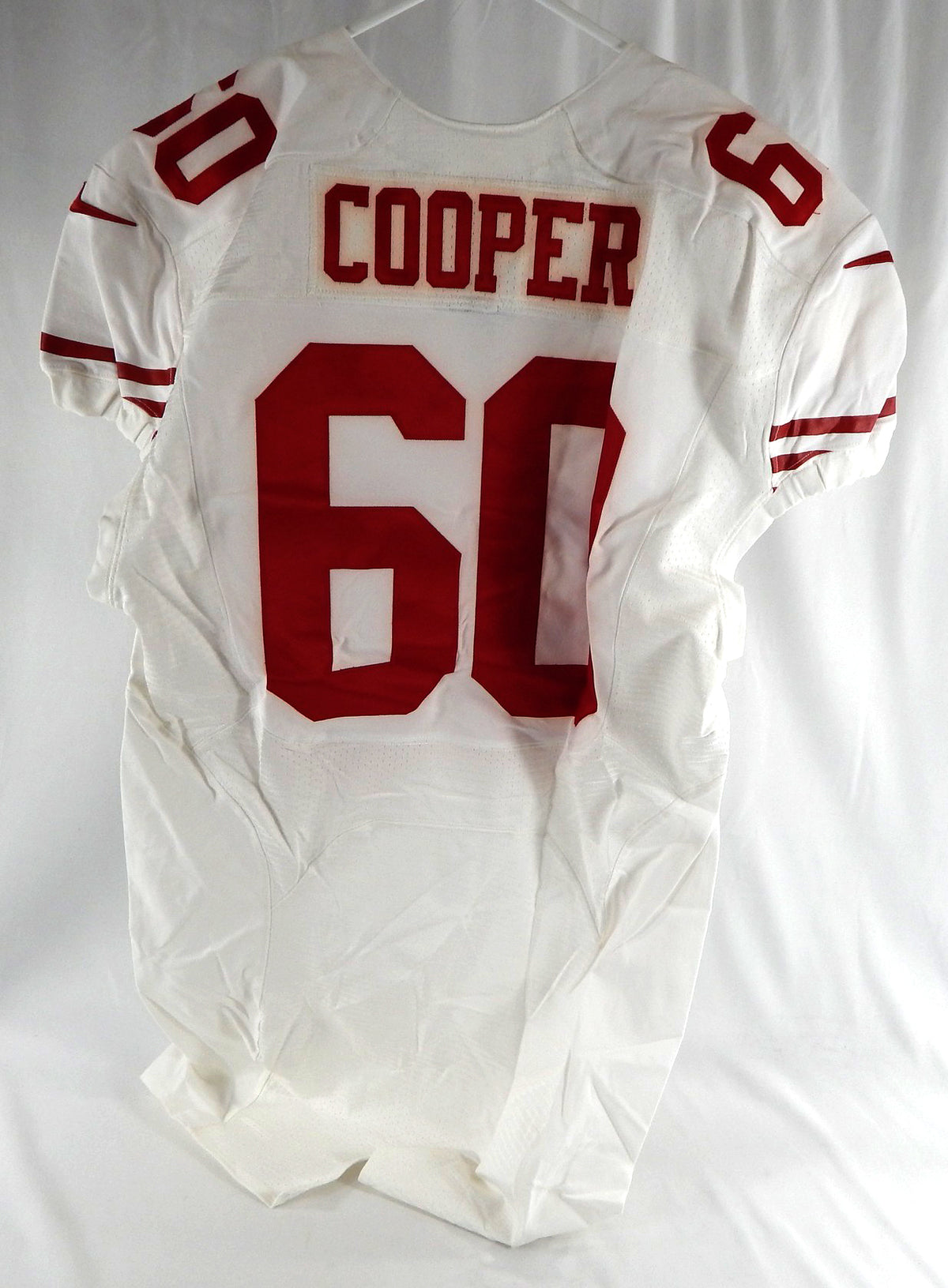 2016 San Francisco 49ers Fahn Cooper #60 Game Issued White Jersey 70th P 48 2 Pic2