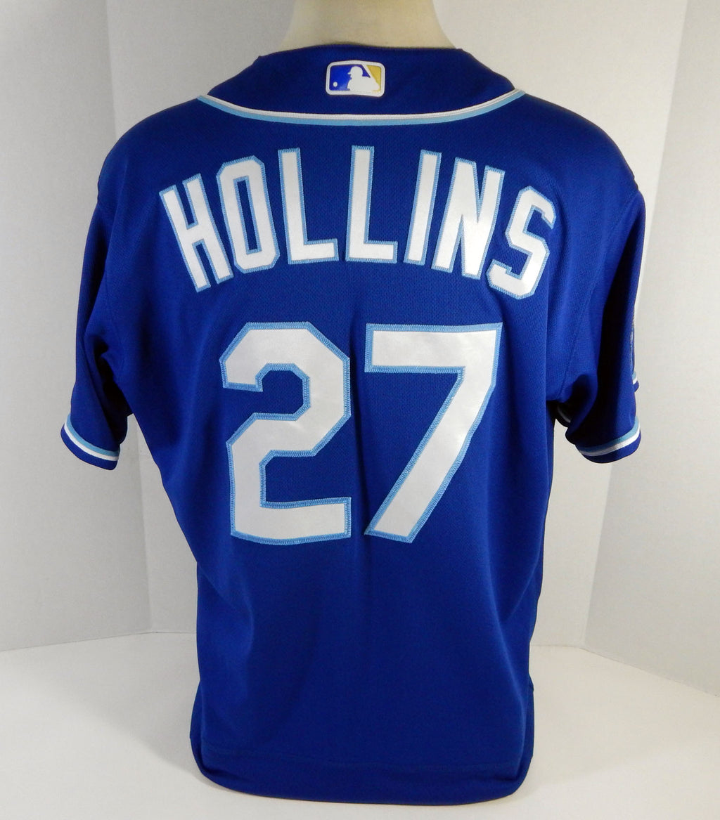 2020 Kansas City Royals Damon Hollins #27 Game Issued Blue Jersey DG Patch ST 17