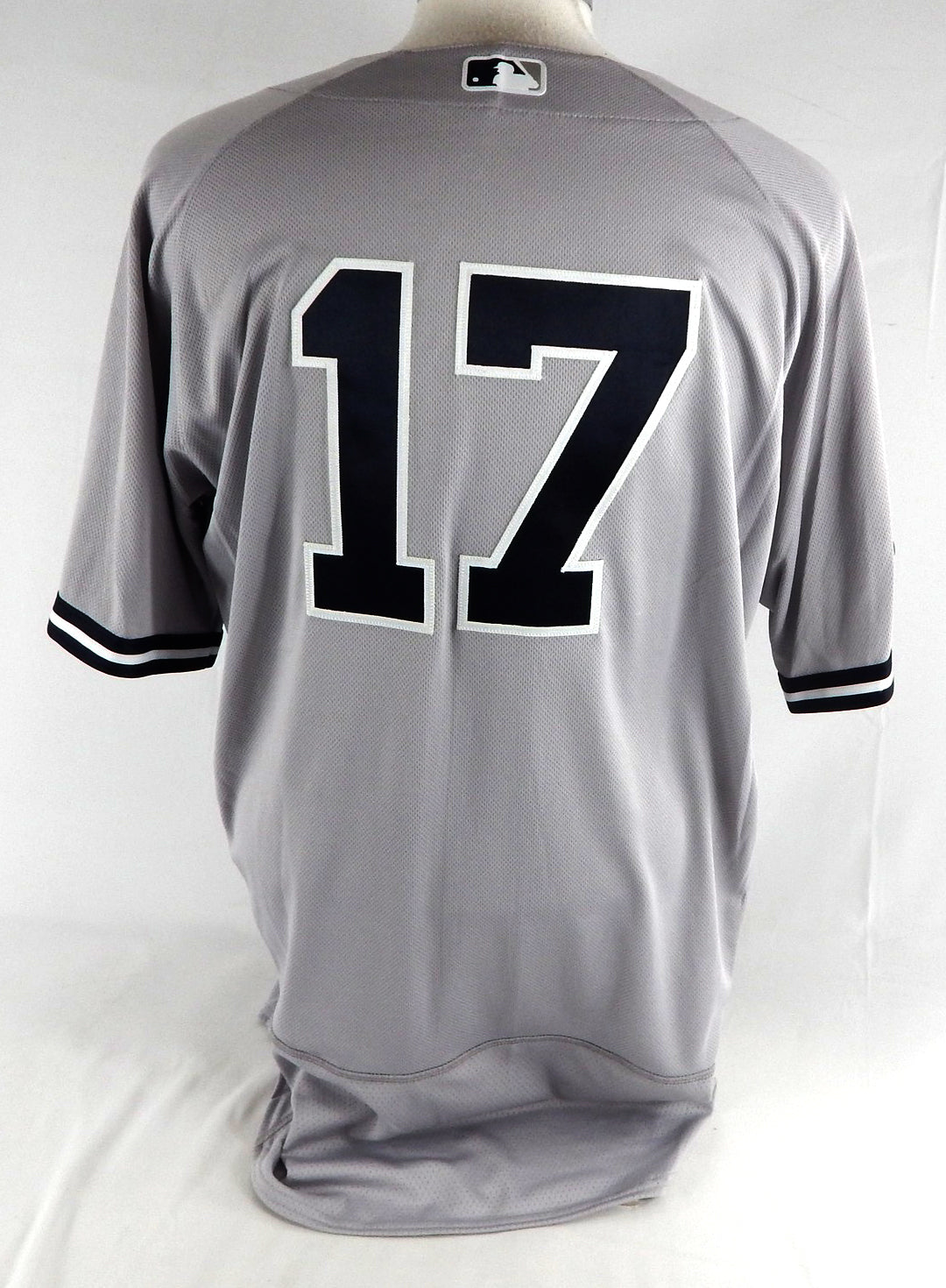 2017 New York Yankees Aaron Boone #17 Game Issued Grey Jersey Post Season P 97 Pic2
