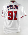 2021 Washington Nationals Tyler Dyson #91 Game Issued Pos Used White Jersey 48 3