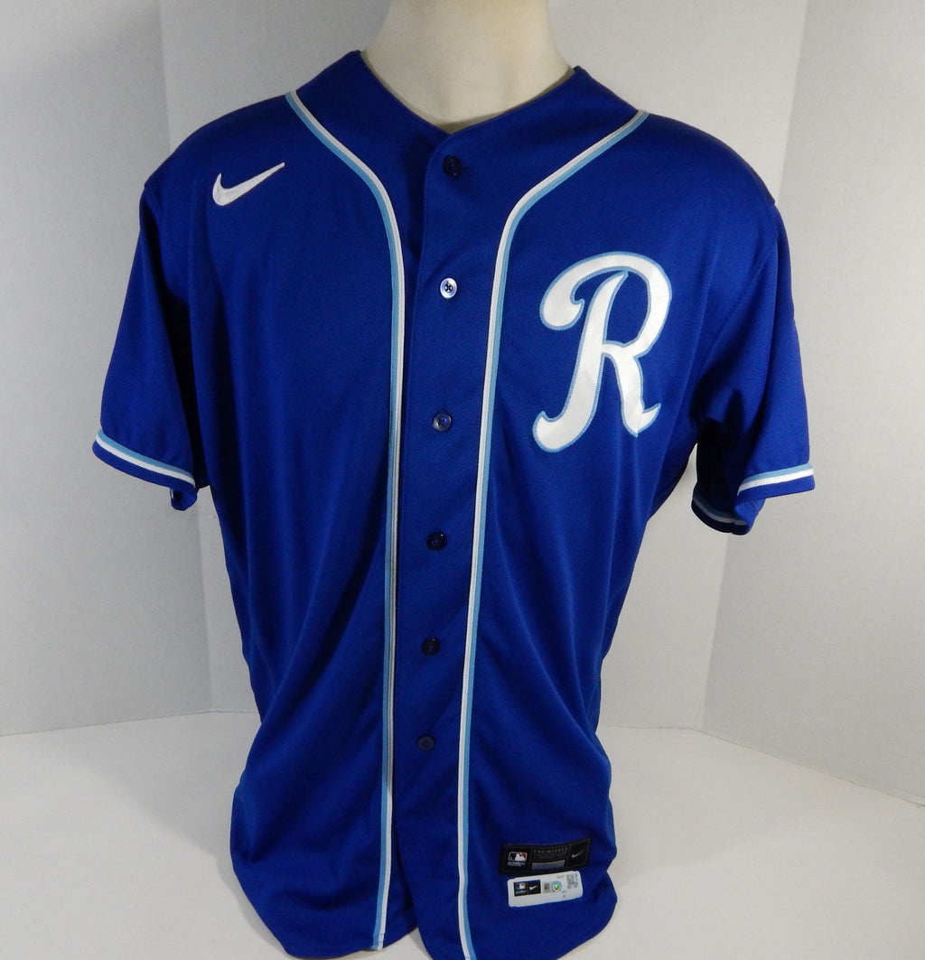 2020 Kansas City Royals Damon Hollins #27 Game Issued Blue Jersey DG Patch ST 17 Pic2