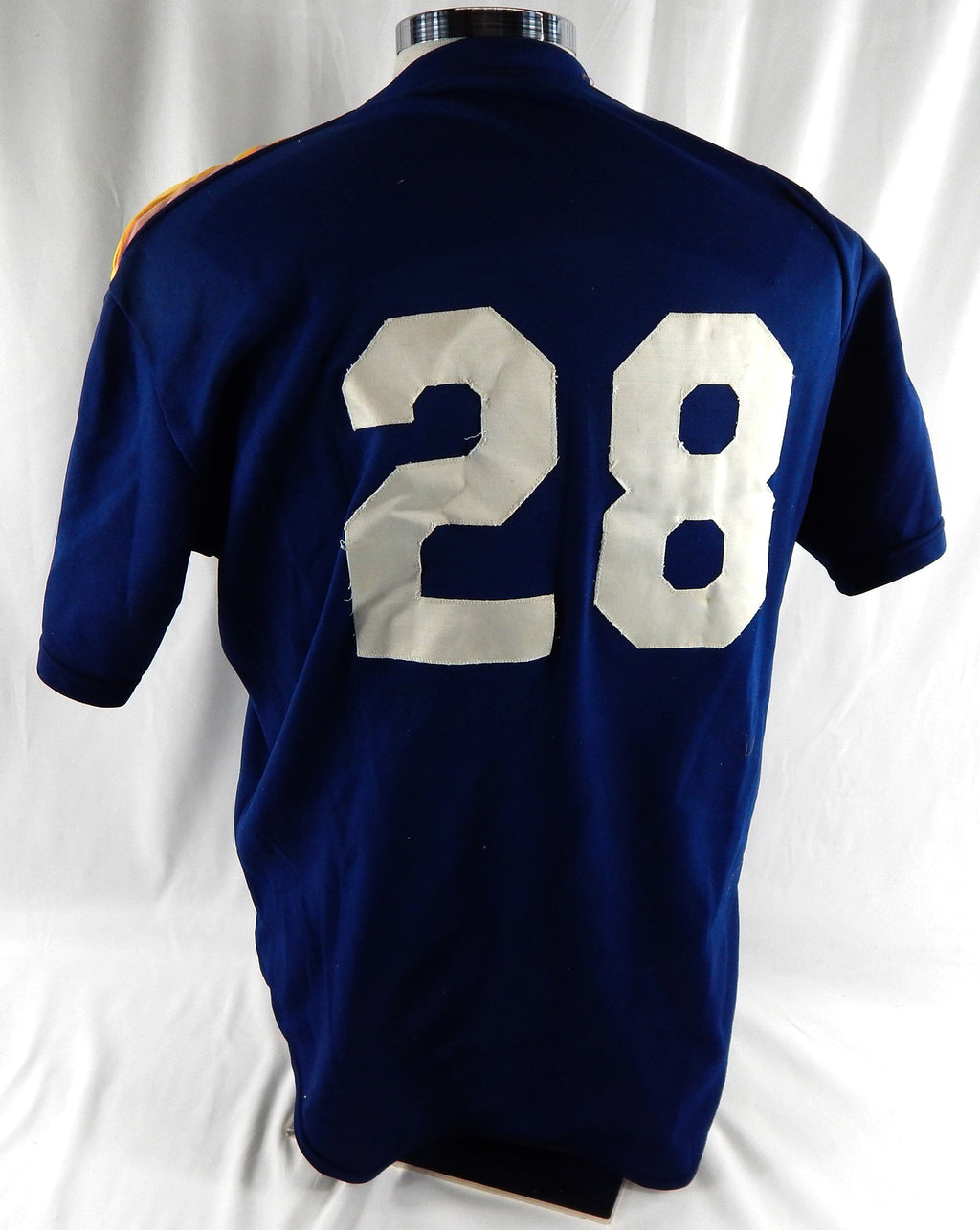 1987-93 Houston Astros #28 Game Used Navy Jersey BP ST NP Rem 44 DP113517 Pic2