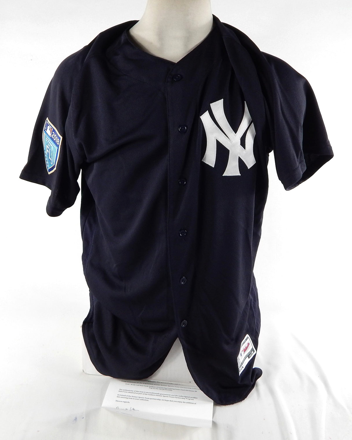 2018 New York Yankees Brady Lail #84 Game Used Navy Jersey ST Patch 46 DP69919