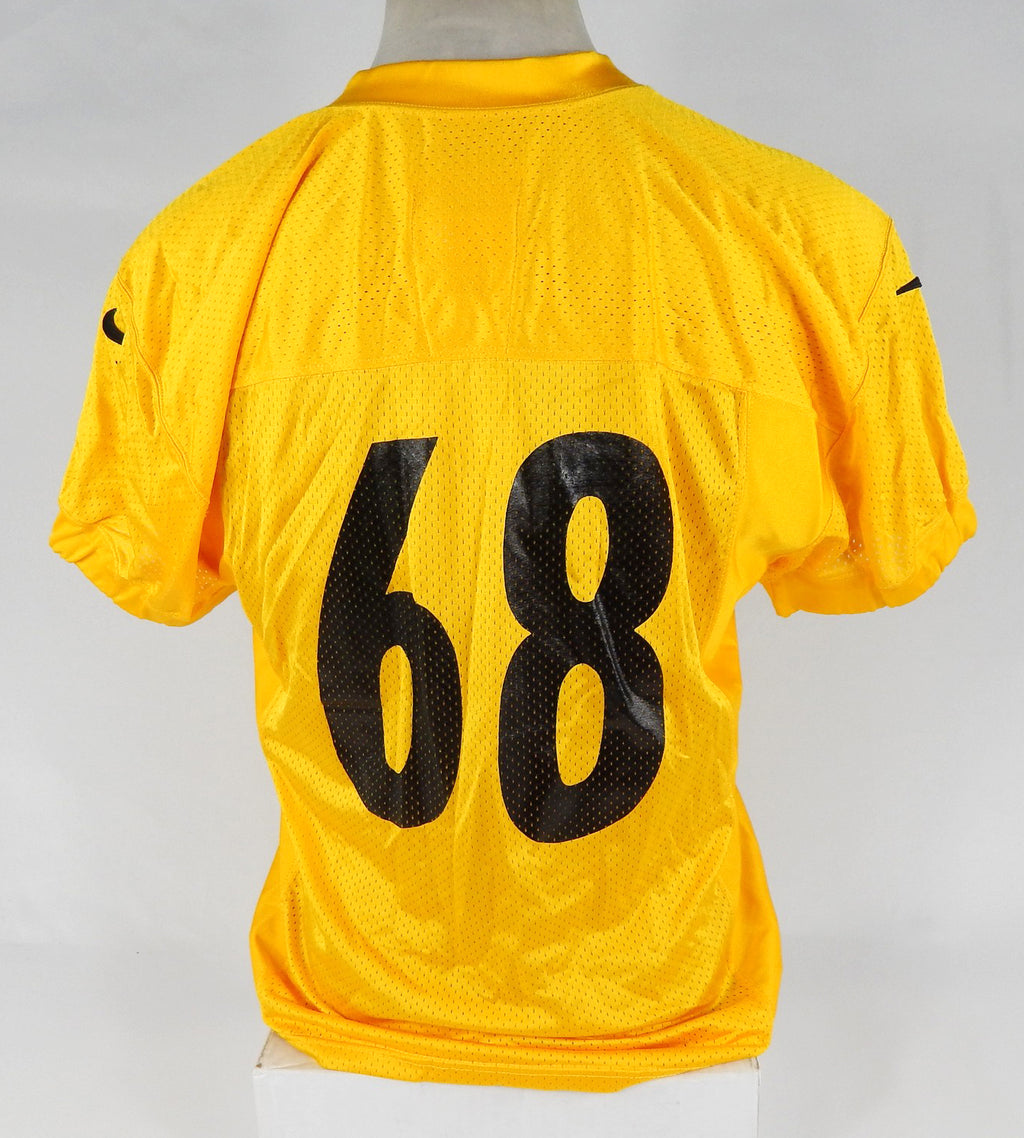Pittsburgh Steelers #68 Game Issued Yellow Practice Jersey Legendary Patch 48 DP66671 Pic2