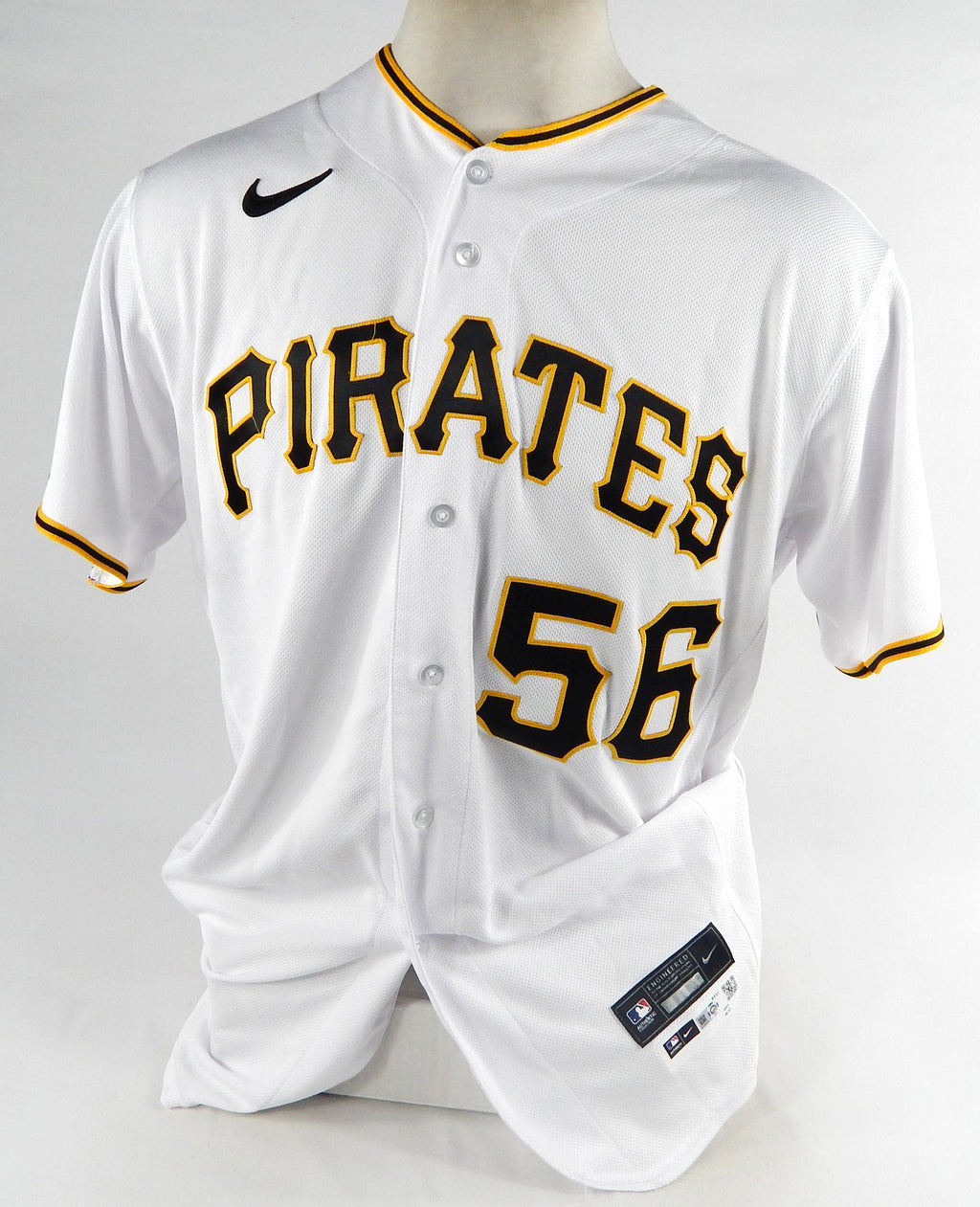 2021 Pittsburgh Pirates Carson Fulmer #56 Game Issued White Jersey 46 DP74104 Pic2