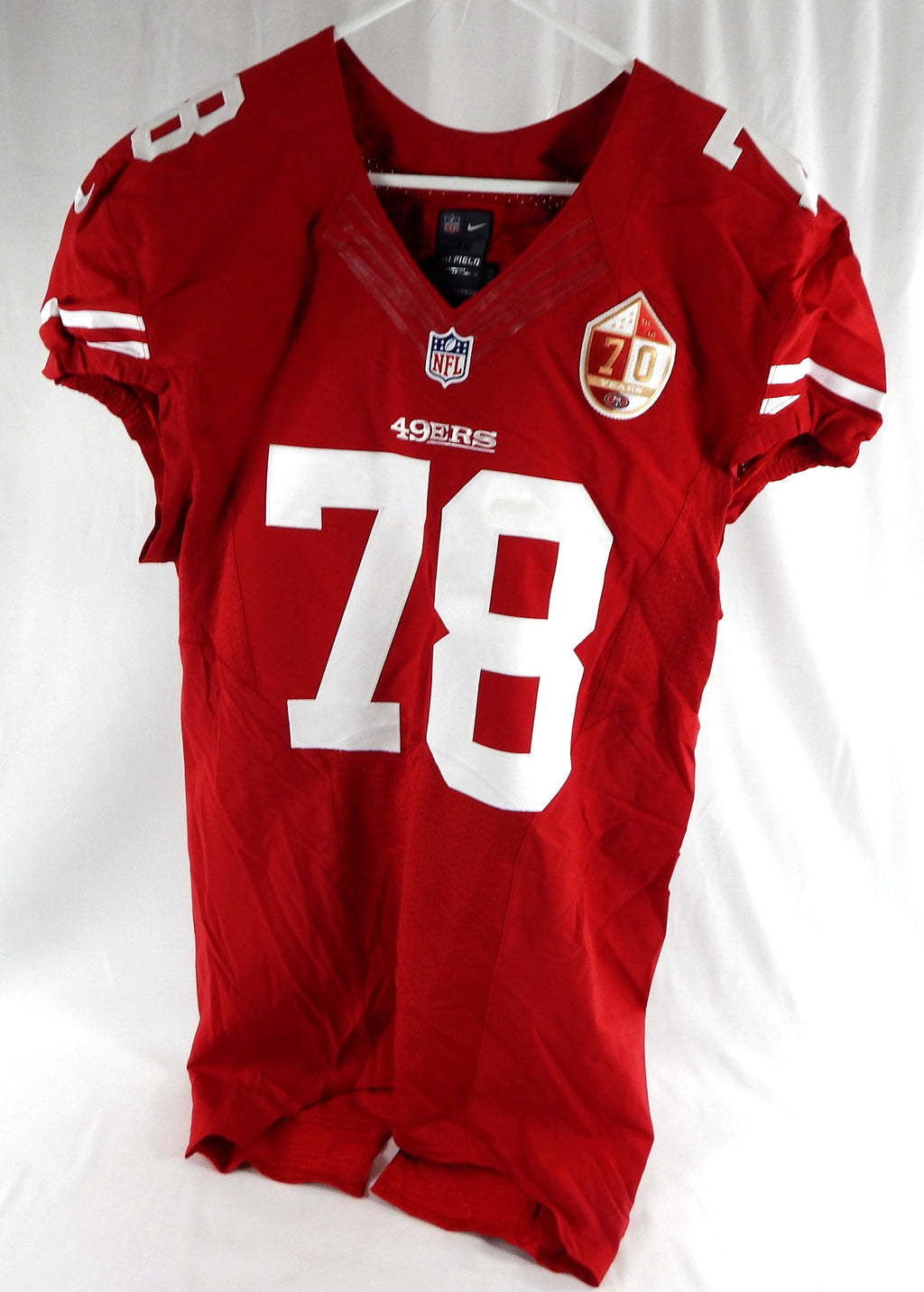 2016 San Francisco 49ers Garrison Smith #78 Game Issued Red Jersey 70 P 46 924