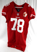 2016 San Francisco 49ers Garrison Smith #78 Game Issued Red Jersey 70 P 46 924