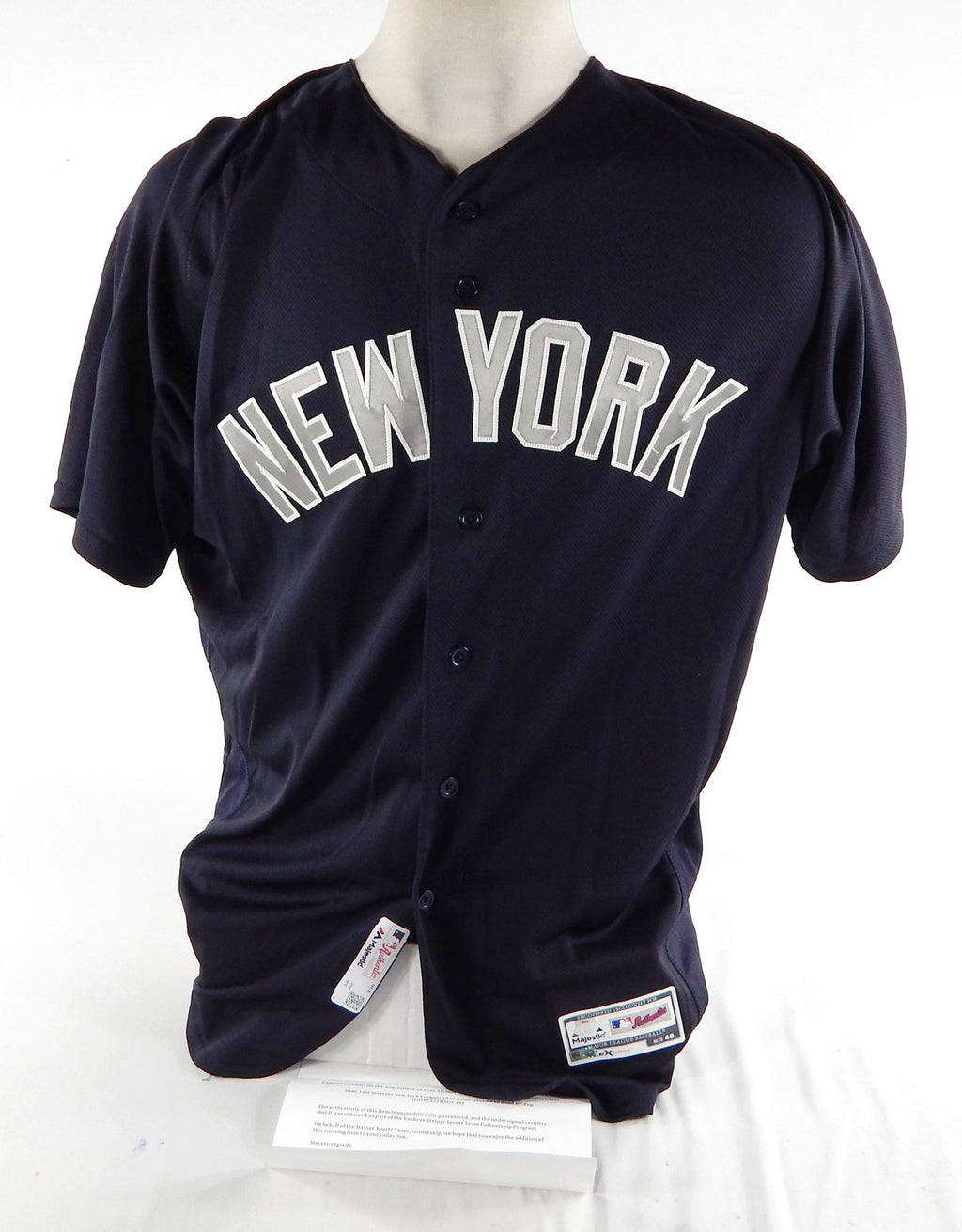 2018 New York Yankees Luis Severino #40 Game Issued Pos Used Navy Jersey ST BP Pic2