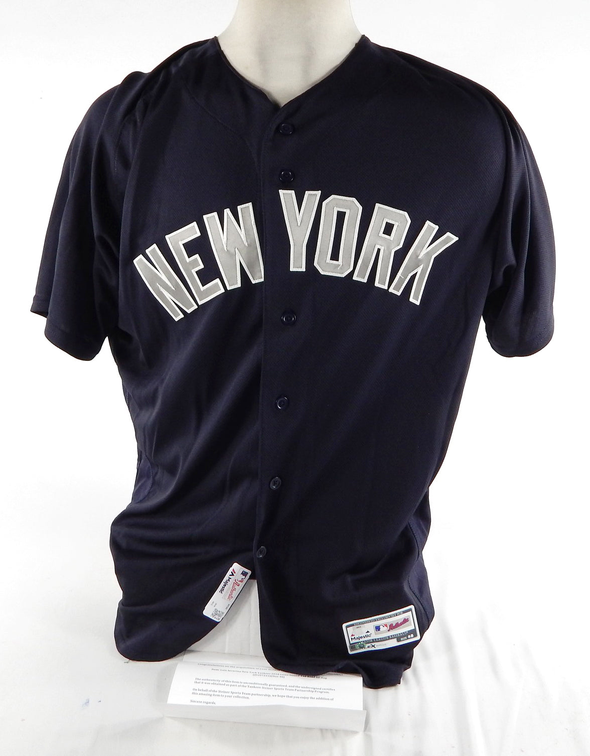 2018 New York Yankees Luis Severino #40 Game Issued Pos Used Navy Jersey ST BP Pic2