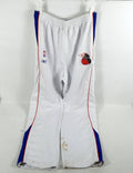 Detroit Pistons Game Issued White Warm Up Pants XLT 970