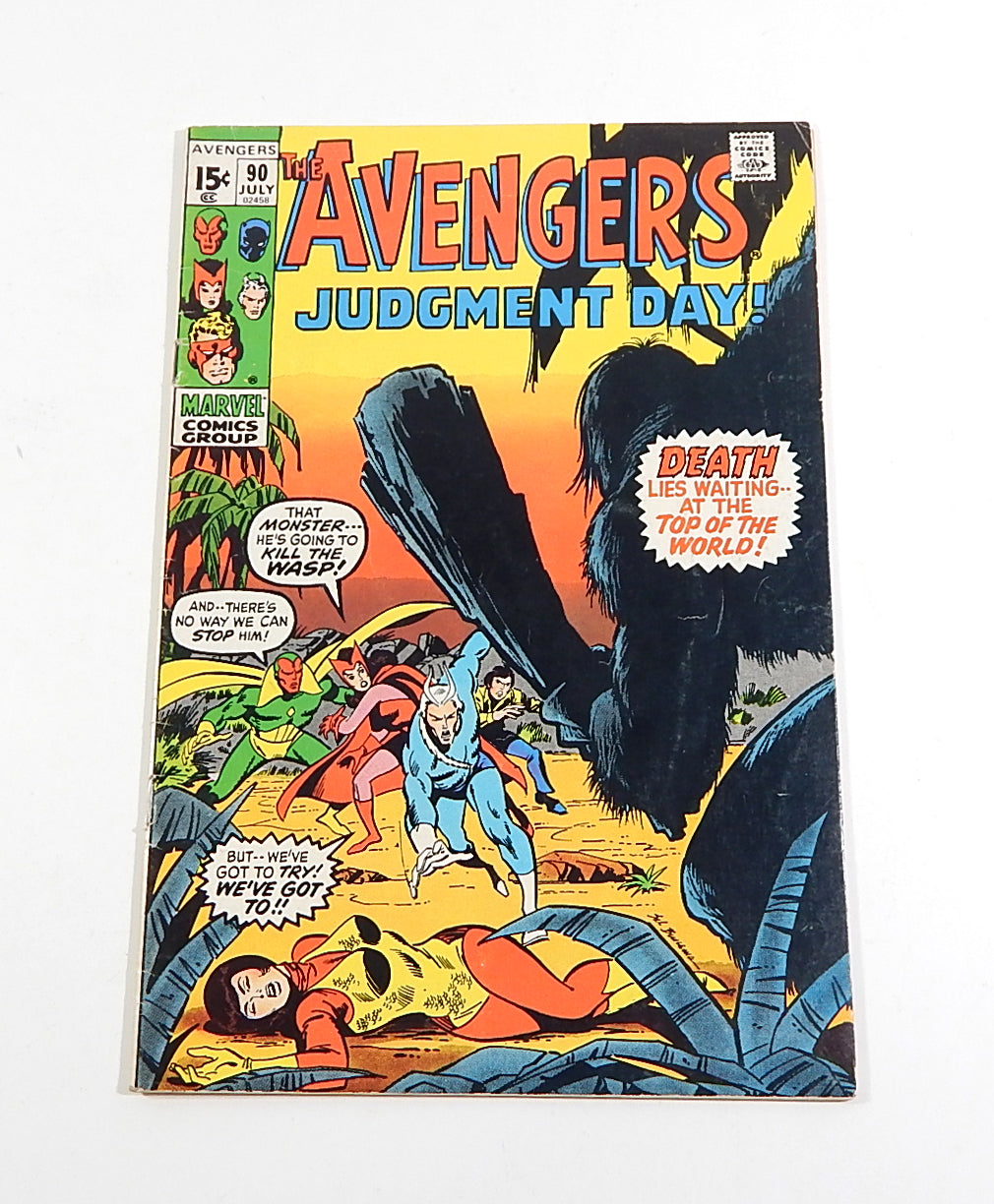 The Avengers #90 Marvel 1971 Bronze Comic Book FN Kree Skrull War Scarlet Witch