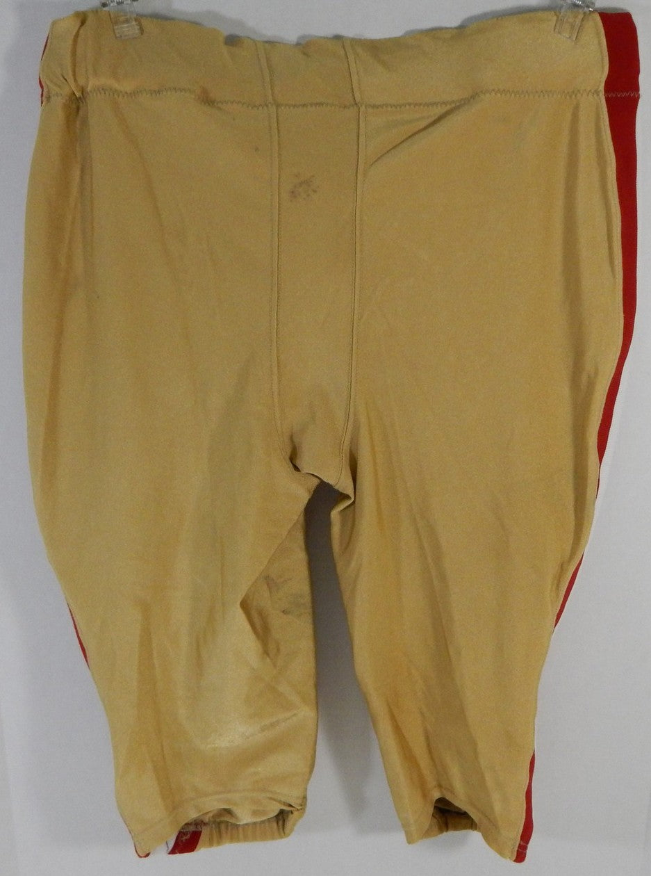 2009 San Francisco 49ers Used Gold Football Pants Size: 42 DP11174 Pic2
