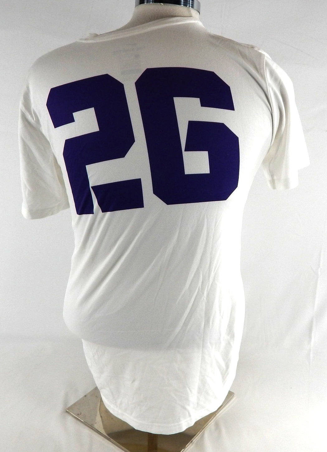 2017 Texas Christian TCU Frogs #26 Game Used White Practice Jersey Baseball 2 Pic2