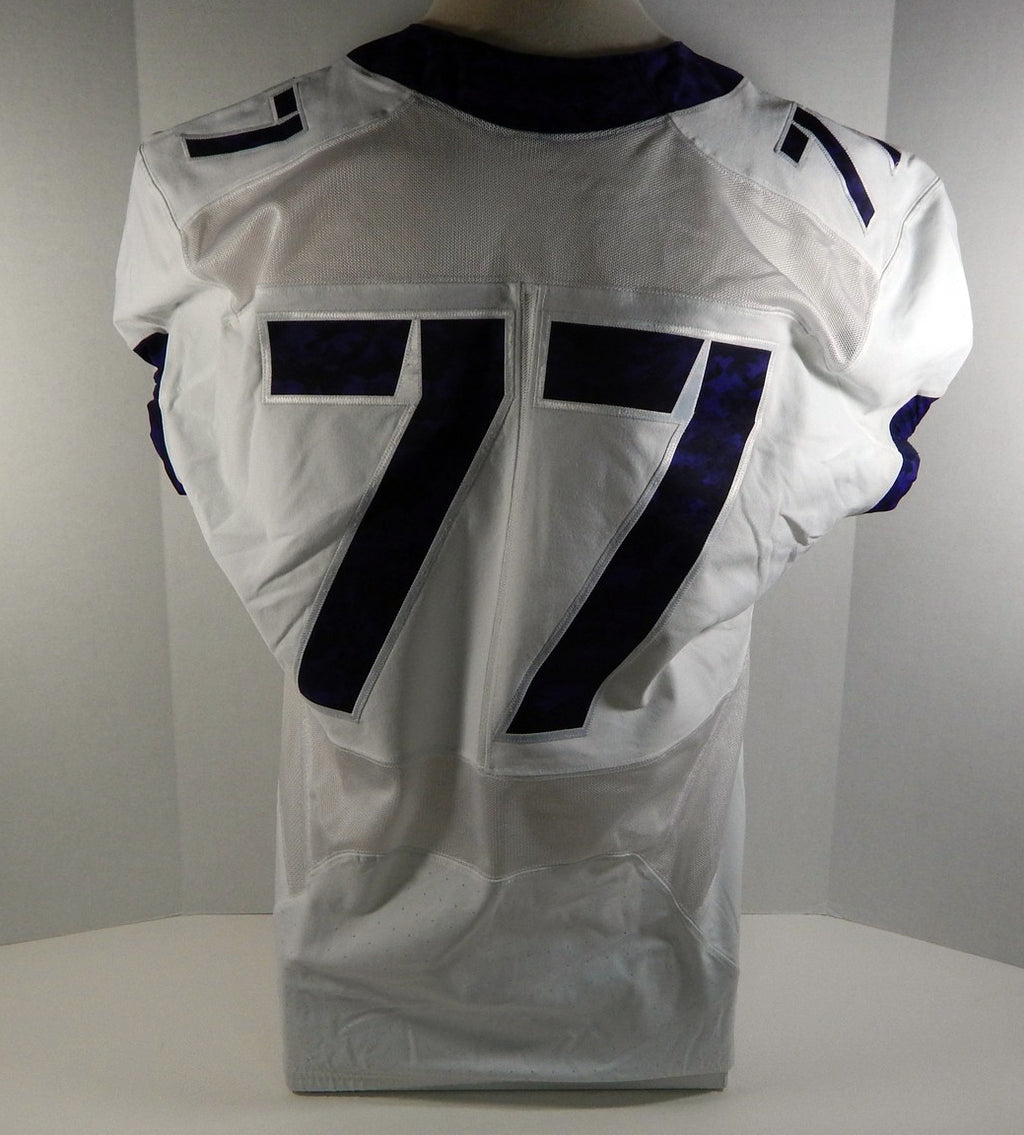 2015-18 Texas Christian Uni TCU Horned Frogs #77 Game Issued White FB Jersey 77 Pic2