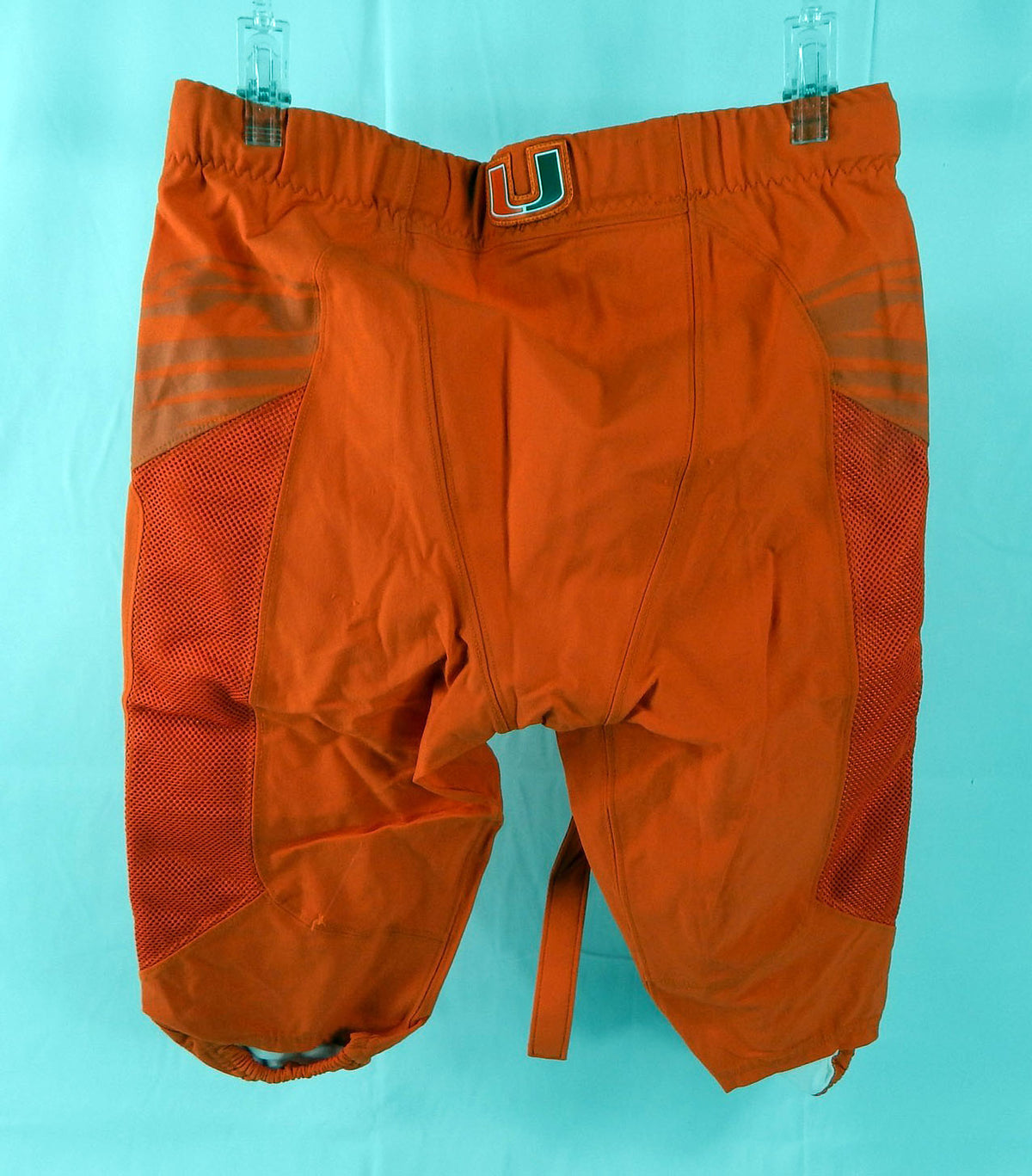 Miami Hurricanes #86 Game Used Orange Football Pants 36 376 Pic2