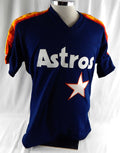 1987-93 Houston Astros #63 Game Used Navy Jersey BP ST NP Rem 42 DP113520