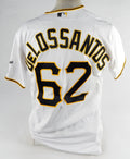 2020 Pittsburgh Pirates Enyel De Los Santos #62 Game Used White Jersey 46 108
