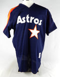 1990s Houston Astros Blank Game Issued Navy Jersey BP ST 46 293