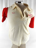 1971-90 Nascar Official Harold Kinder Game Used White Polo Shirt 331