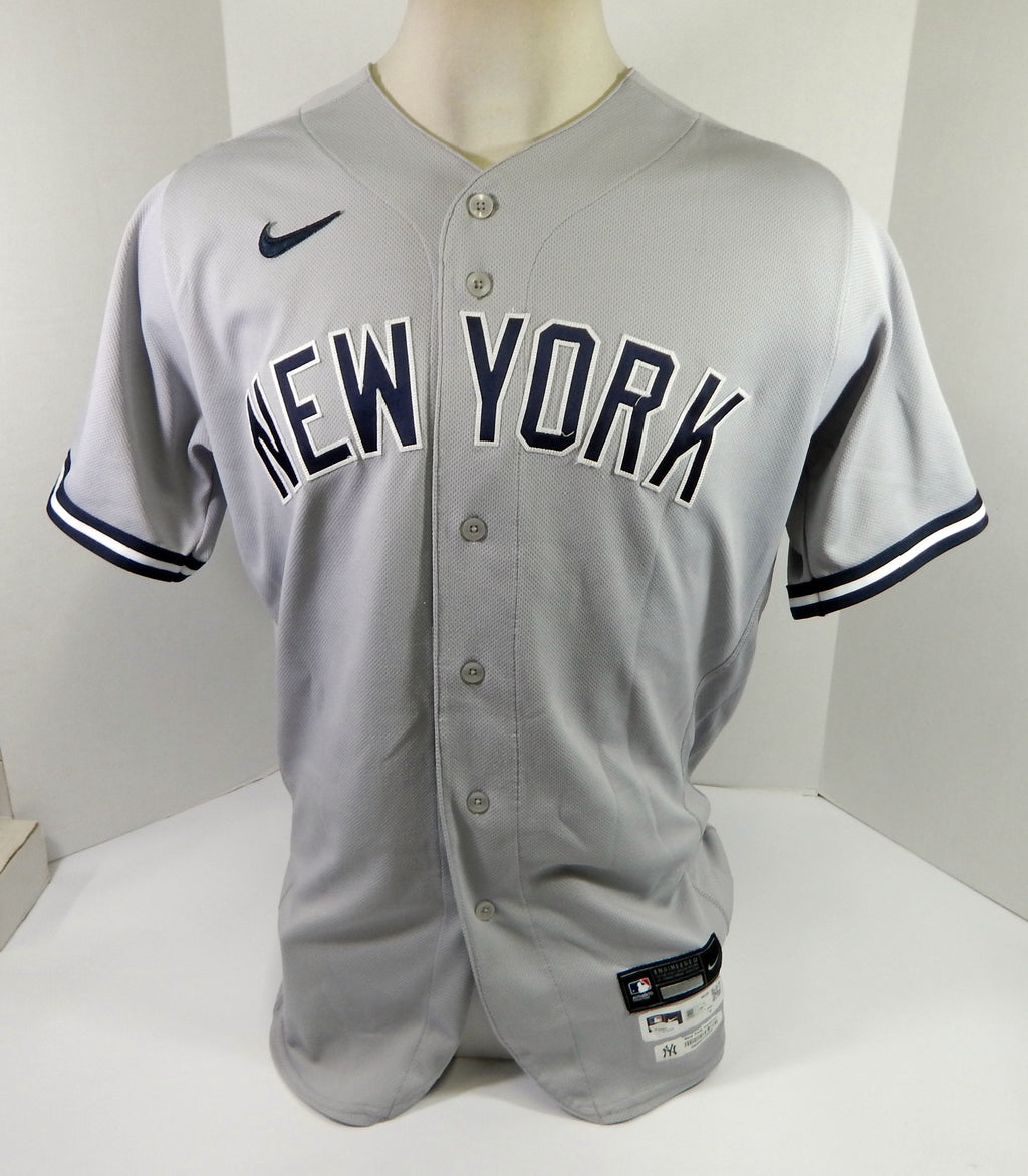 2021 New York Yankees Carlos Mendoza #64 Game Issued P Used Grey Jersey 16 P 3 Pic2