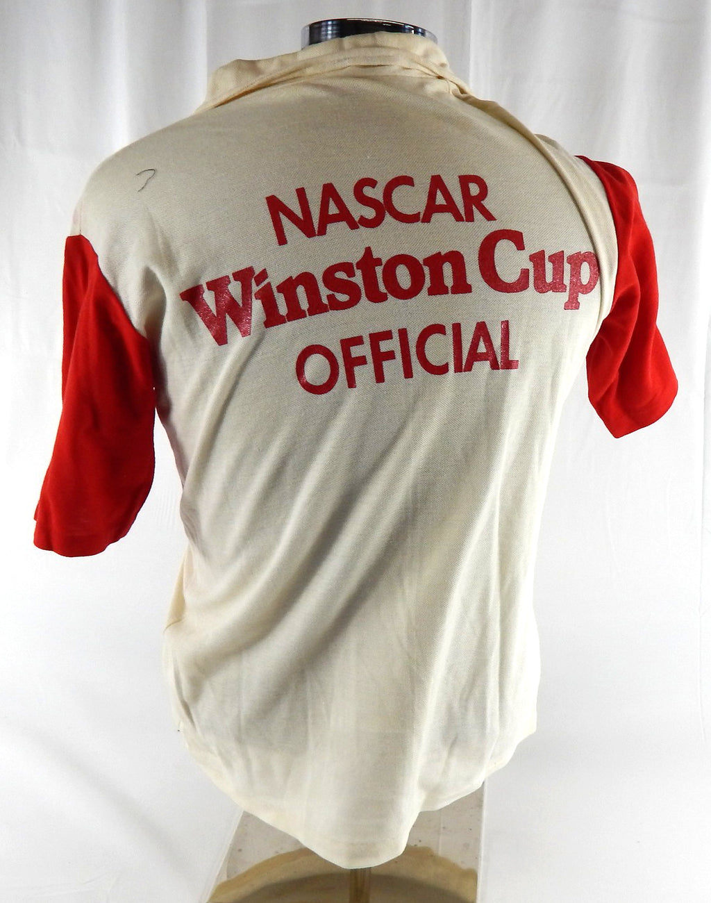 1971-90 Nascar Official Harold Kinder Game Used White Polo Shirt 331 Pic2