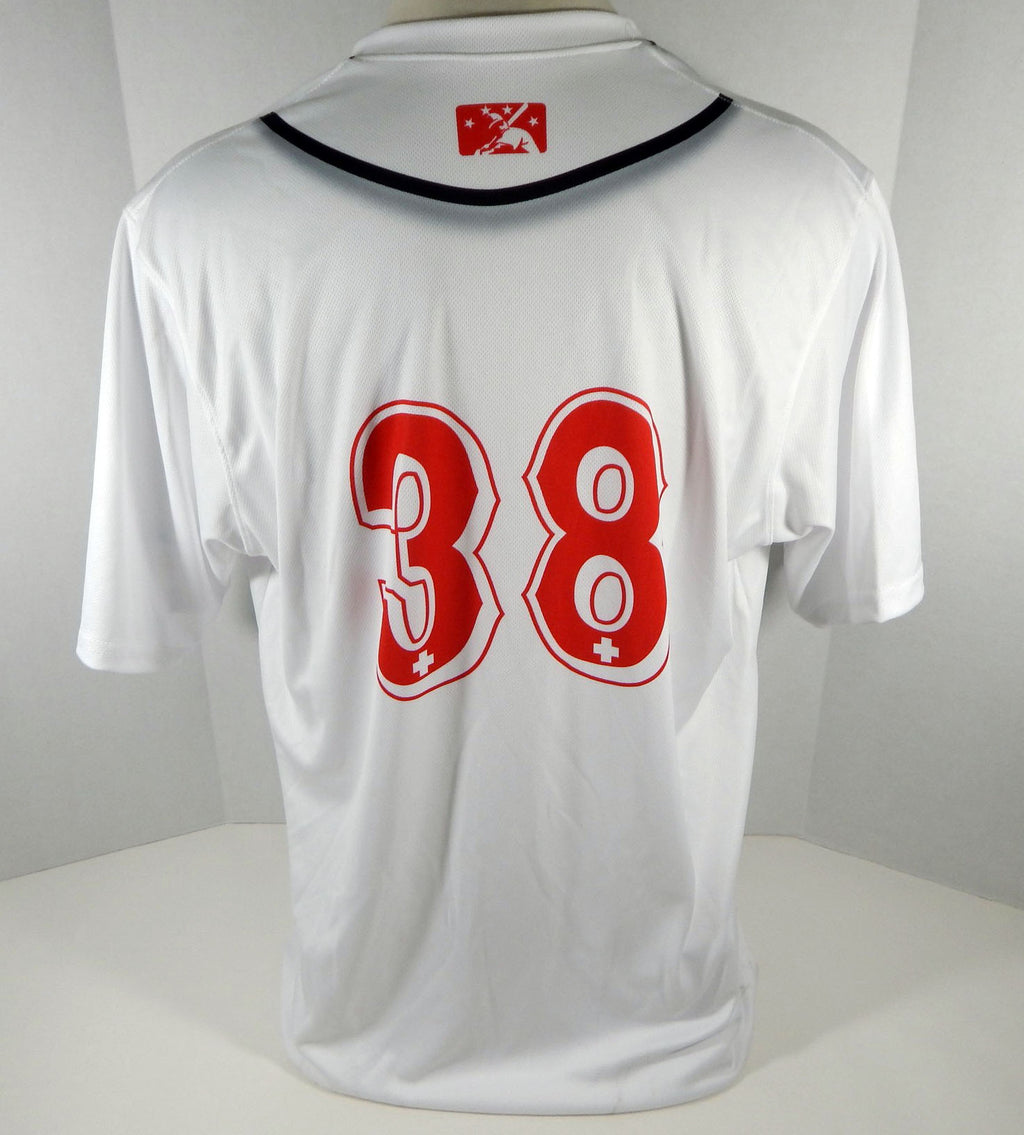2015-16 Visalia Rawhide #38 Game Issued White Jersey Doctor Night 790