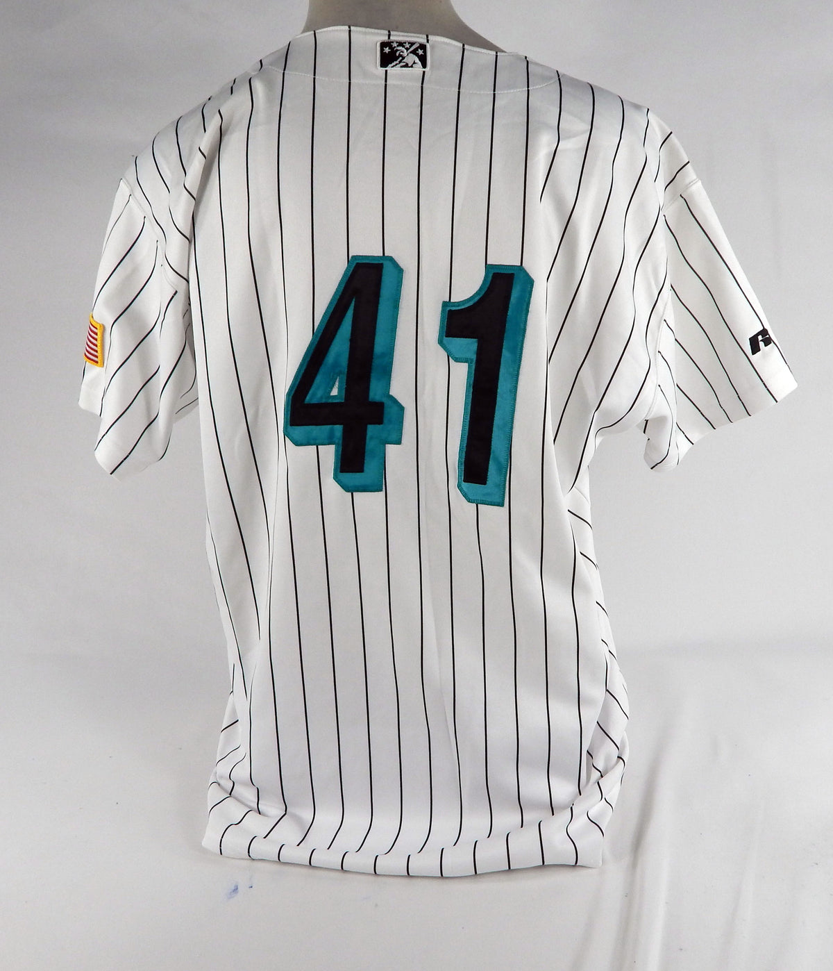 Jupiter Hammerheads #41 Game Used White Pinstripe Jersey 50 DP68286 Pic2