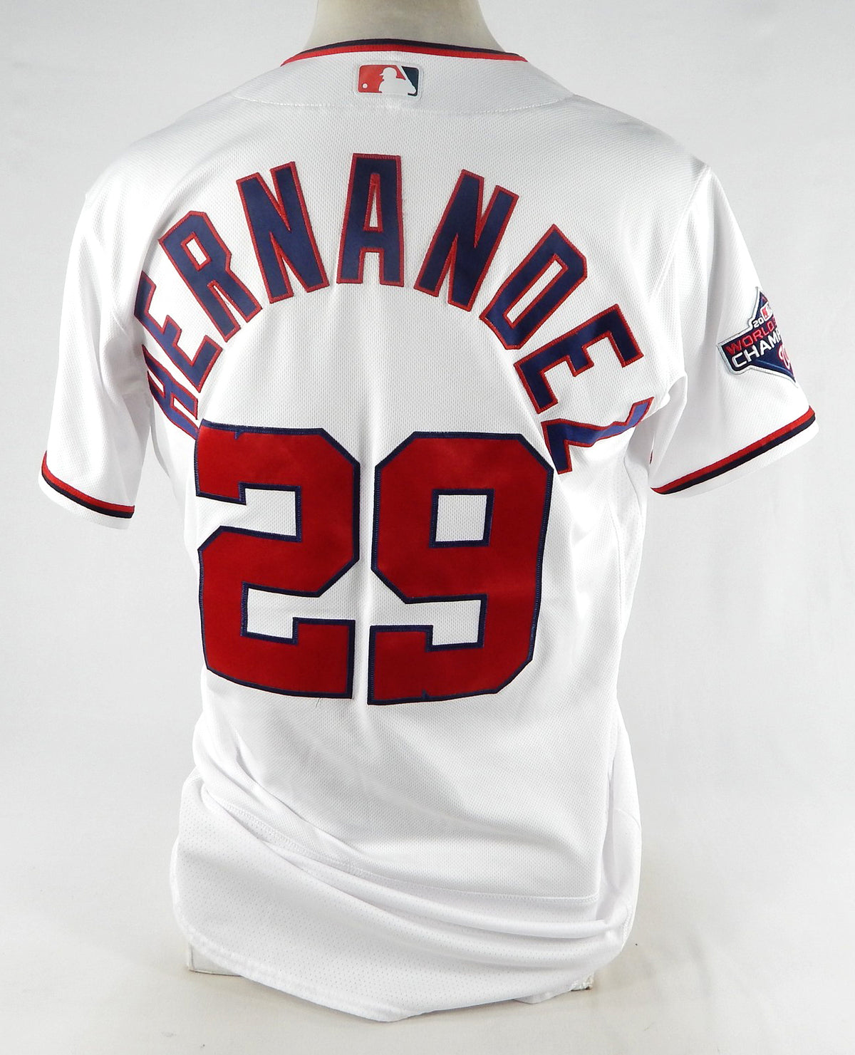 2020 Washington Nationals Yadiel Hernandez #29 Game Issued Used White Jersey WSC