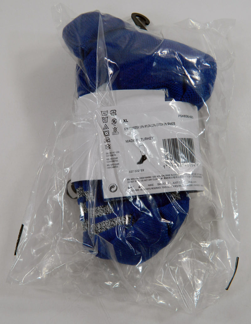 6-Pair Detroit Pistons Game Issued Nike Blue w/ White Ankle Socks XL New