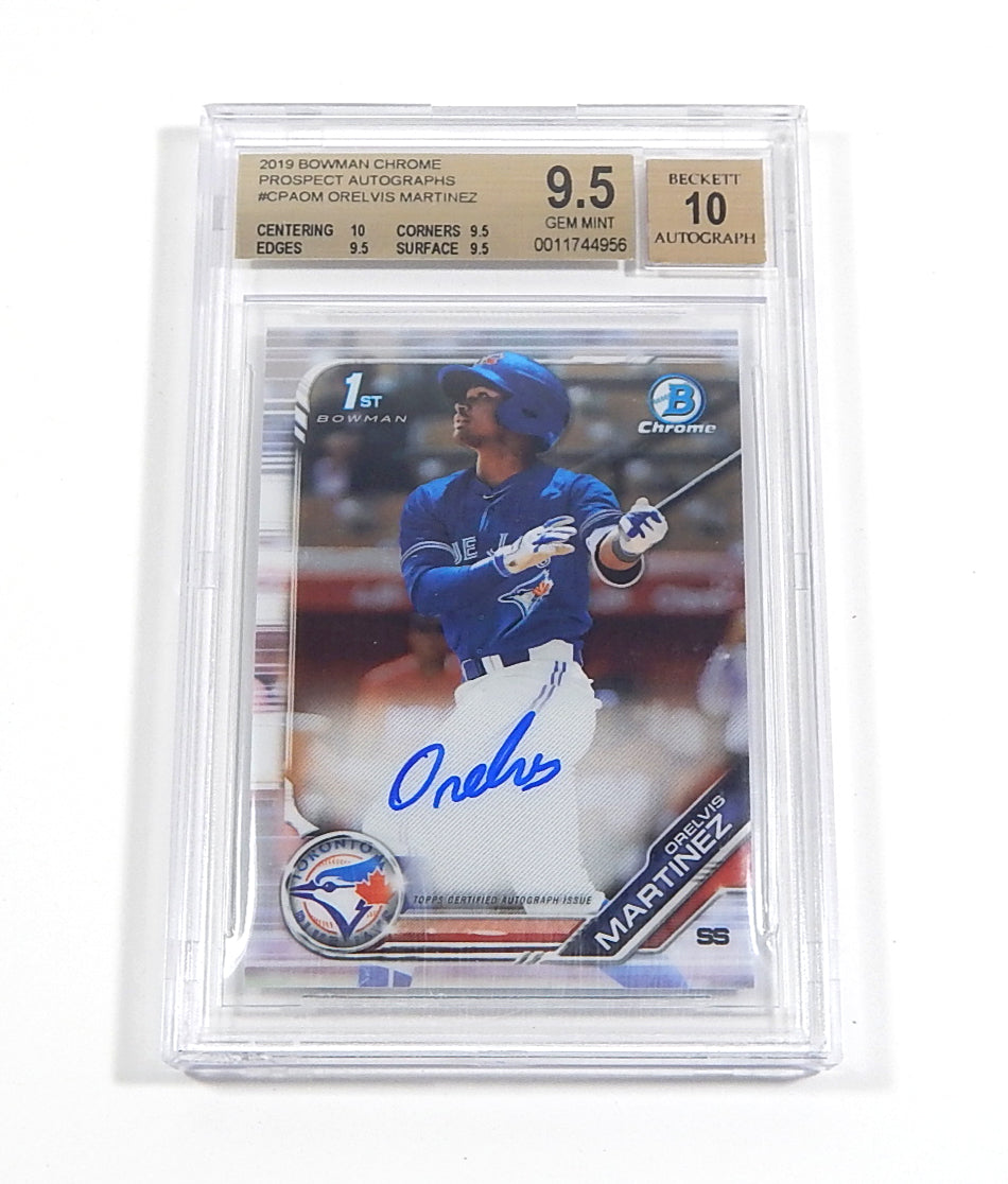 2019 Bowman Chrome Prospect Autographs Orelvis Martinez #CPA-OM BGS 9.5 Auto 10