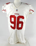 2013 San Francisco 49ers #96 Game Issued White Jersey 46 711