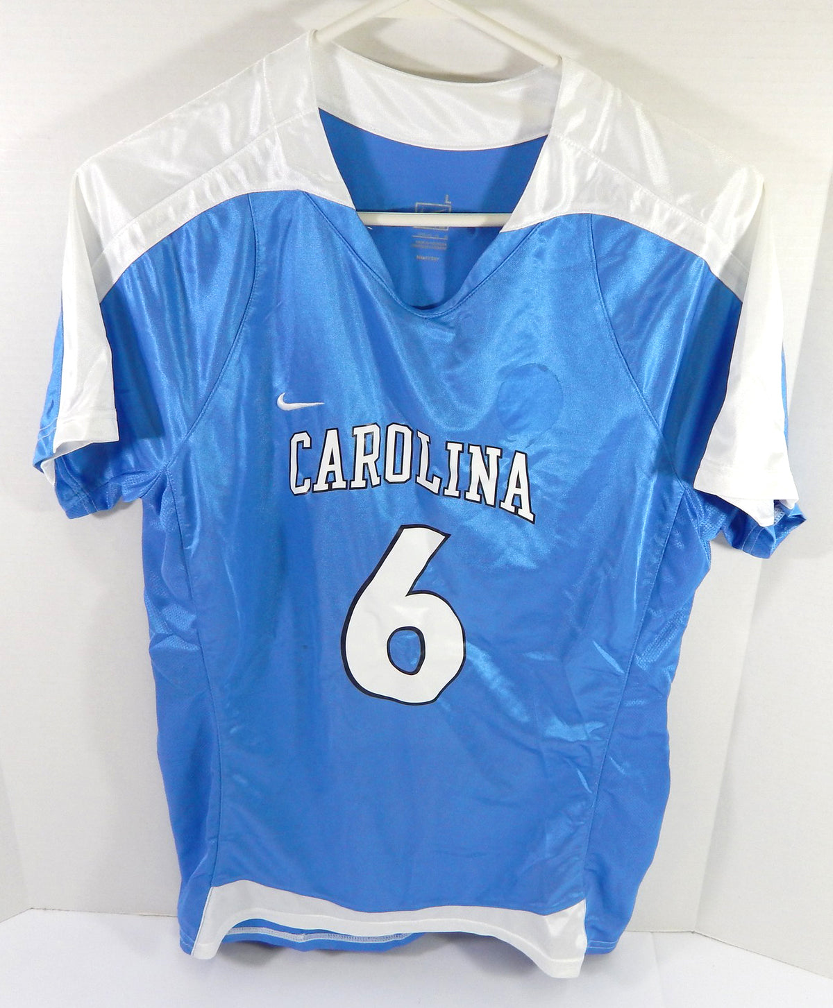 Womens Soccer North Carolina Tar Heels UNC #6 Game Used Blue Jersey L DP54010