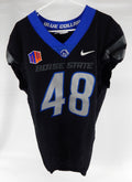 2021 Boise State Broncos #48 Game Used Black Jersey Football NP Rem 38 DP99883