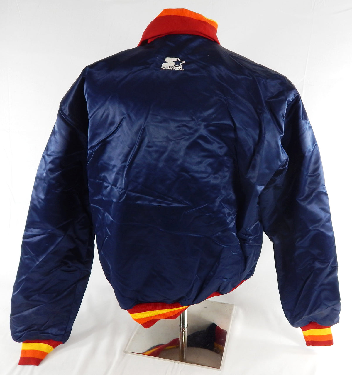 Houston Astros #49 Game Used Navy Bench Jacket XL 121 Pic2