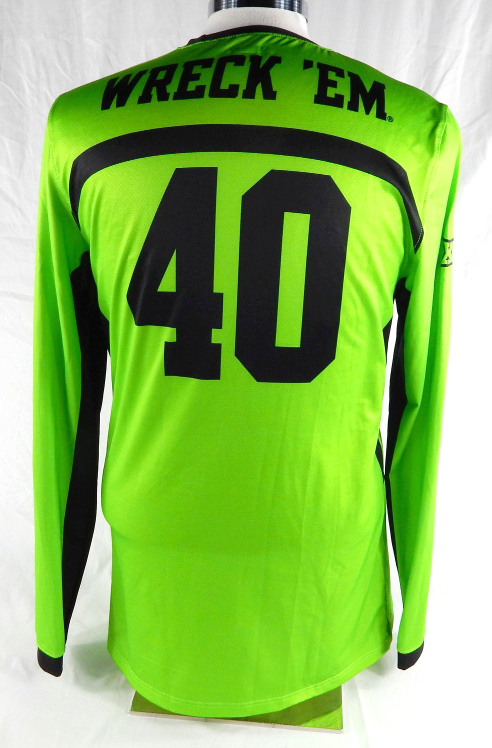 2020 Texas Tech Red Raiders #40 Game Used Green Jersey Womens Soccer L 723 Pic2
