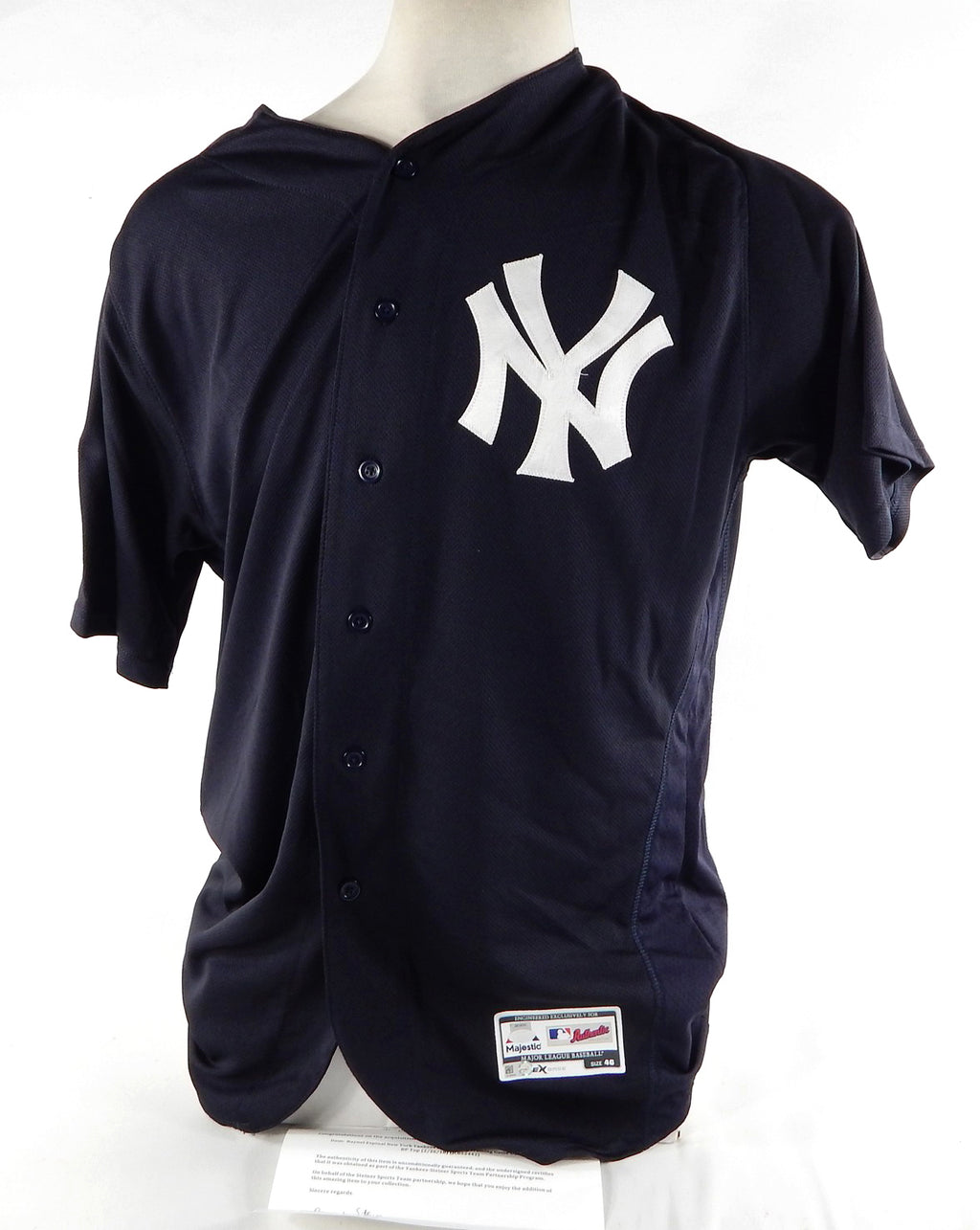 2018 New York Yankees Raynel Espinal #98 Game Used Navy Jersey ST Patch 46 0